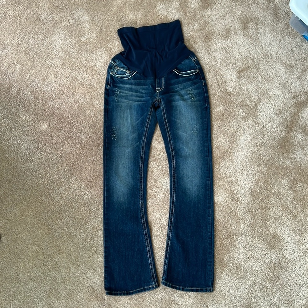 Indigo Blue maternity flare jeans XS.